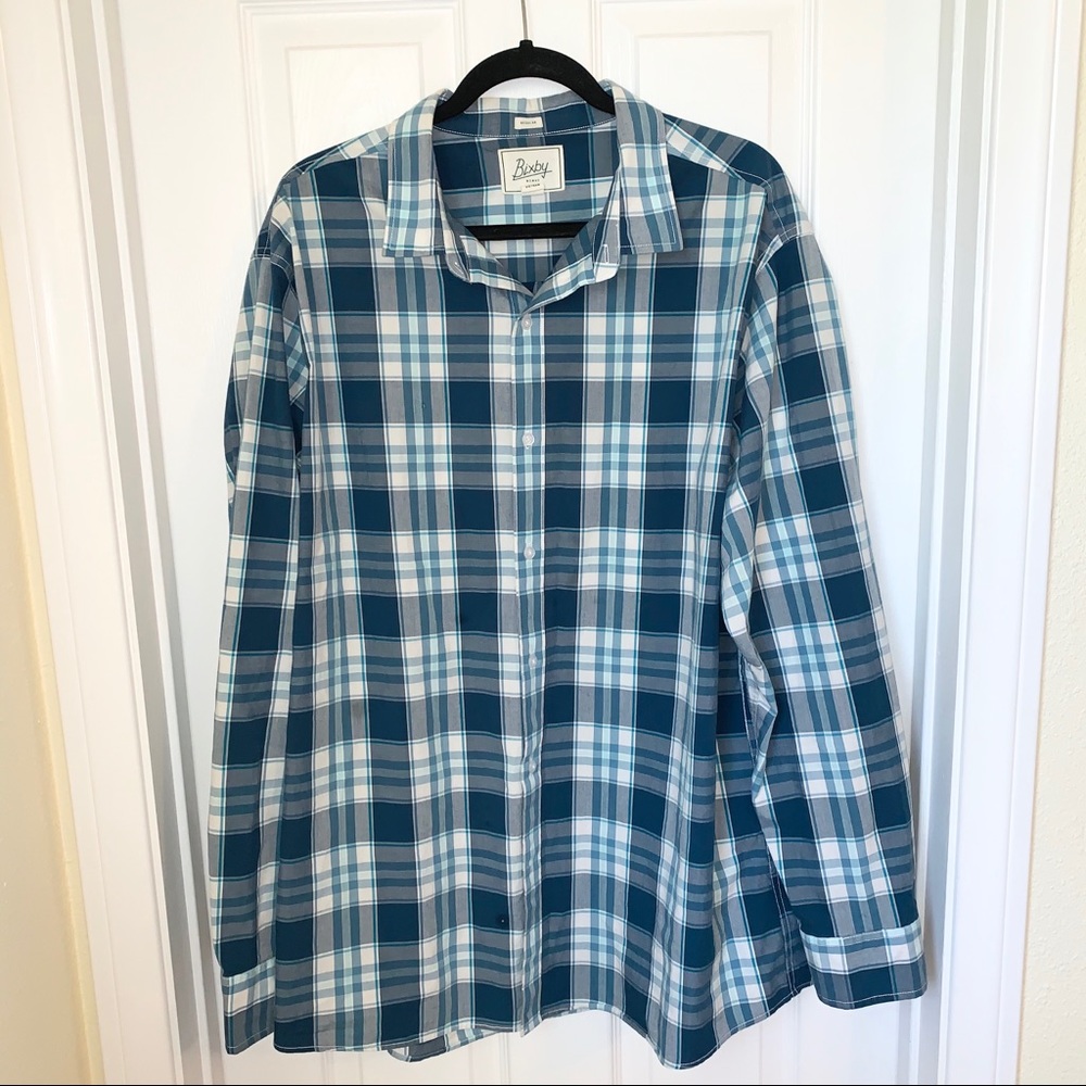Bixby Blue Plaid Shirt XXL